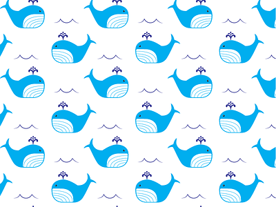 Whale Pattern kids ocean life pattern surface textile whale