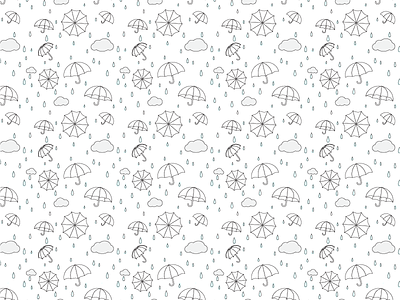 Rainy Day Pattern clouds illustration kids pattern rain surface umbrella