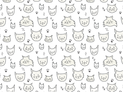 Silly Cats Pattern cats illustration pattern silly surface