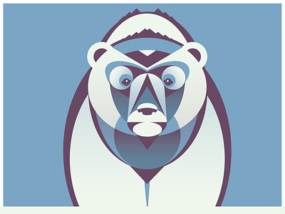 Geometric Polar Bear design illustration polar bear vector