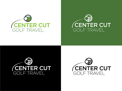 Center Cut Logo branding golf illustration logo