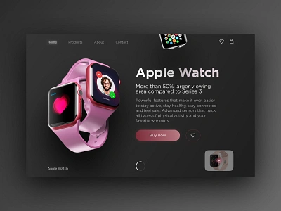 AppleWatch apple branding design figma graphic design photoshop typography ui watch webdesign