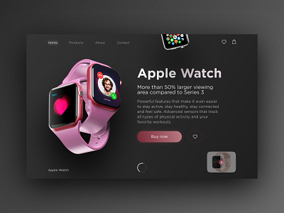 AppleWatch apple branding design figma graphic design photoshop typography ui watch webdesign