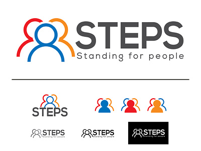Steps Logo athens corporate identity greece logo logo redesign standing for people steps