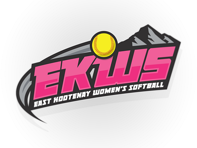 East Kootenay Women's Softball branding design graphic design illustrator logo vector