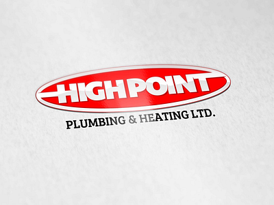 High Point Plumbing & Heating branding design graphic design illustrator logo vector