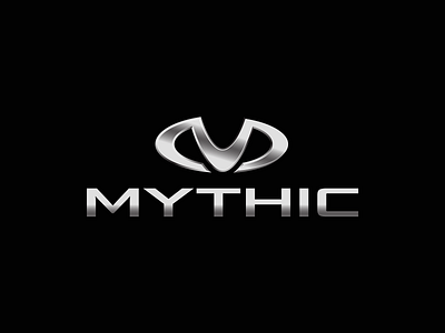 MYTHIC_Logo Icon 3d branding creative design graphic design icon logo logodesign modernlogo silverlogo simple vector