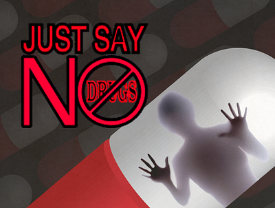 Say no to drug graphic design logo