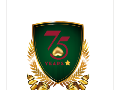 75 Golden jubilee independence Day graphic design logo