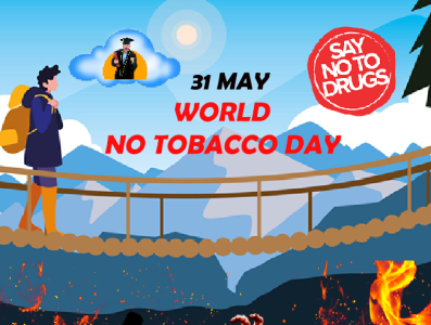 No tobacco day branding graphic design logo