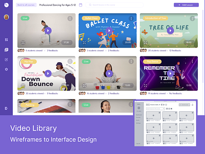 Online Education Platform UX to UI Design - Part 4 branding dashboard education flat illustration logo ui user flow user journey ux ux flow ux research vector videos wireframes