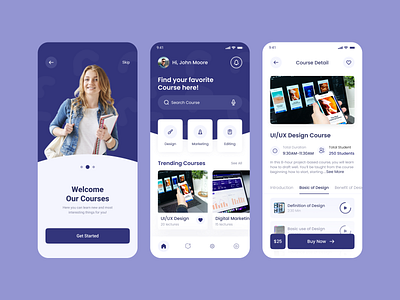 Online Education Mobile App by Shahinur Rahman on Dribbble