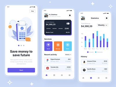 Banking or Finance Mobile Service App 2022 trent app design banking app clean design devignedge e wallet ecommerce finance app ios design logo nft online banking popular app design product design shahinurstk02 ui design uiux design ux design wallet web