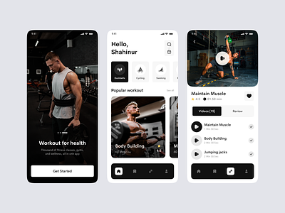 Fitness & Workout Mobile App 2022 trant activity app ui body fitness clean app diet plan exercise fitness app gym healthcare healthy mobile app popular design running shahinurstk02 training ui ux design weight workout yoga