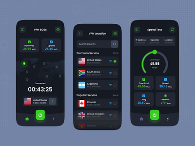 VPN Mobile App Design