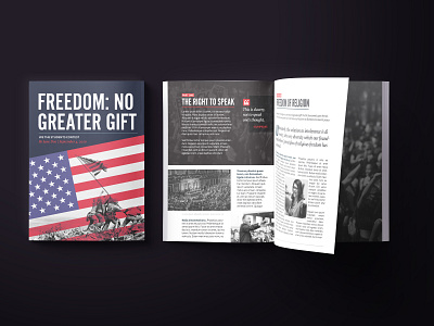 Freedom: No Greater Gift america blue branding content marketing design graphic design patriotic red usa white