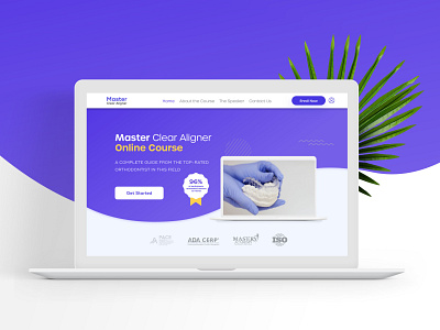 Master Clear Aligner Identity & Landing Page app branding design landing page logo ui web webdesign