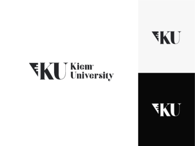 Kiem University black branding creative dailylogo dailylogochallenge day 38 design engineering university icon logo vector