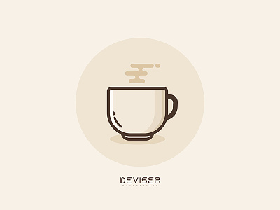 Flat Coffee creative design deviser icon illustration vector web