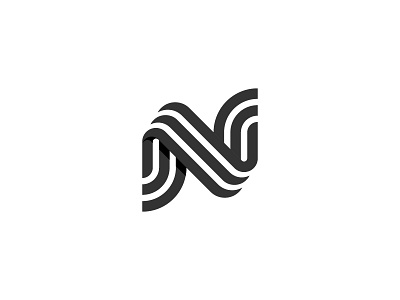 N circles cool icon letter logo mark monochrome n tangent