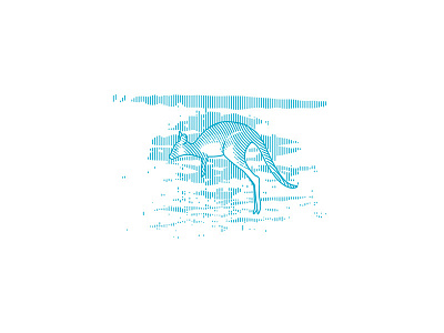 Flying Kangaroo animal animal art cloud illustration kangaroo line art line engraving vector vector729