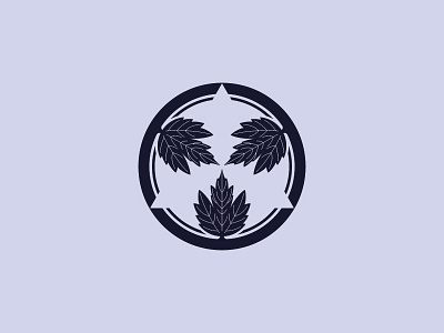 Motherwort Mon branding circles heraldry japanese kamon leaf leaves logo mon mondokoro monsho motherwort vector729