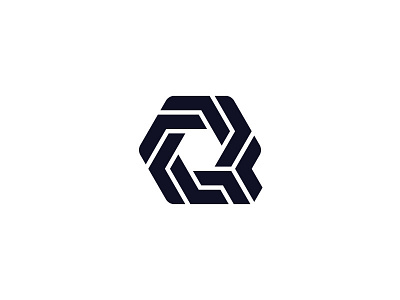 Q bold hexagon hexagonal minimalist logo vector vector729