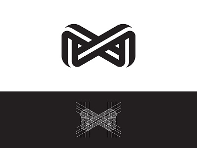 Infinity bold design circles cool infinity line logo mark modern monochrome symbol vector vector729