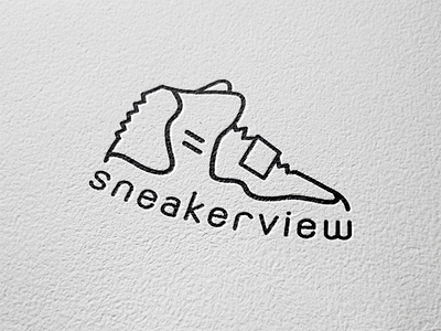 Sneakerview branding line logo sneakers