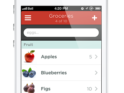 Groceries food iphone list todo yummy
