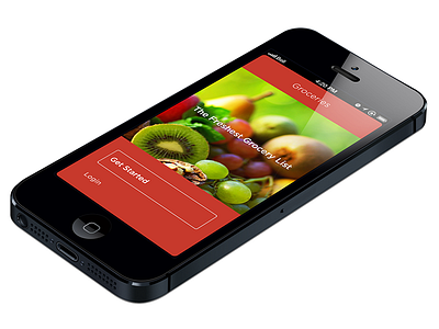 Groceries Splash food iphone list login signup splash yummy