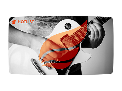 Hotlist Poster branding fire guitar logo poster