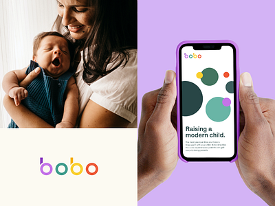 Bobo Brand Identity - Parenting App app app brand app branding app icon application brand brand identity brand standards branding bright bright brand childcare guidelines icon identity logo mark parenting parenting app ui