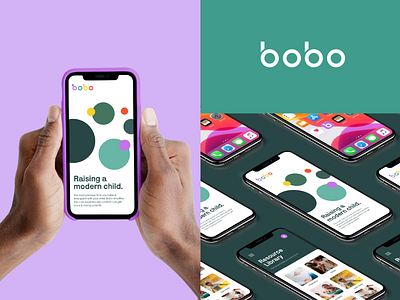 Bobo Parenting App Brand Identity app app icon app logo baby brand brand identity brand standards branding bright dad guidelines icon identity logo mark mom parenting parenting app parents ui