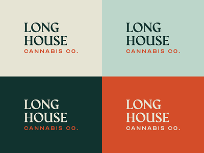 Longhouse Cannabis Brand brand brand guidelines brand identity branding british columbia cannabis cannabis company flexible icon leaf logo minimal branding mountains stacked type logo typography weed weed leaf wordmark