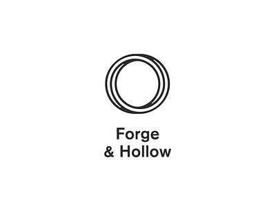 Forge & Hollow Identity Concept brand branding circle logo identity logo minimalism minimalist logo minimalist logo design modern modern logo typogaphy