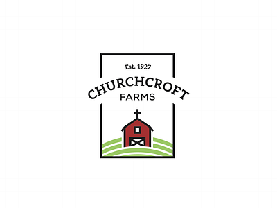 Churchcroft Farms Identity barn brand branding church church logo farm farm logo farmer farming identity identity branding logo