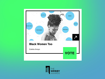 Webby Nominee adobe xd awareness black and white blacklivesmatter clean design graphic designer interaction justice simple vote web design webby webbyawards website