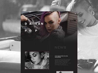 Dayan Website artist branding design singer single page web website