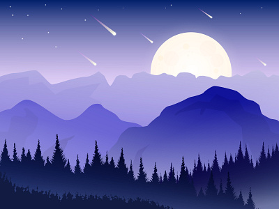 Night's landscape