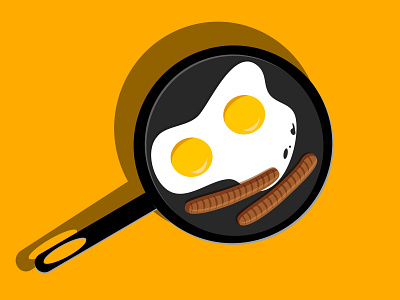 Breakfast branding english breakfast graphic design logo pan yolk