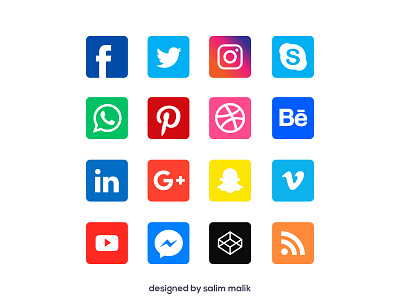 Social Media Logo adobe xd branding creative designer designer graphic design icon illustrator logo photoshop ui visual designer website