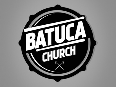 Batuca Church design drums drumsticks logo logo a day typography