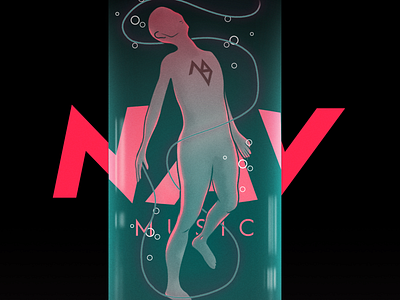 NAV MUSIC - HUMAN EXPERIMENTATION branding design digital painting experimentation human experimentation illustration typography vector