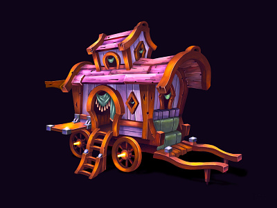 Stylized Hut - Game Asset | Recreated | Procreate digital art game asset hut illustration procreate stylized textured