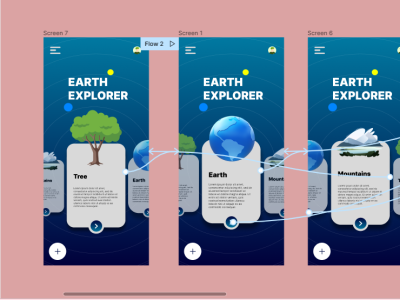 UX/UI design and prototyping for an earth explorer app. app branding design graphic design illustration logo typography ui ux vector