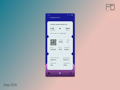 Boarding Pass - DailyUI Day 024