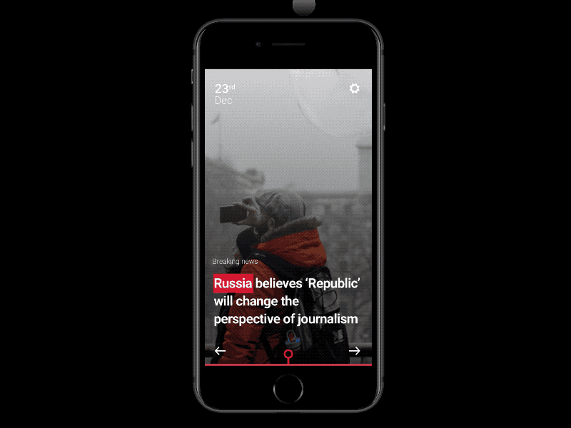 Concept news app framer news app prototype
