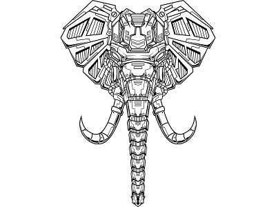 Mechanical Elephant - B&W