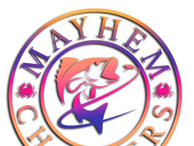 Mayhem Charters Logo branding fishing logo